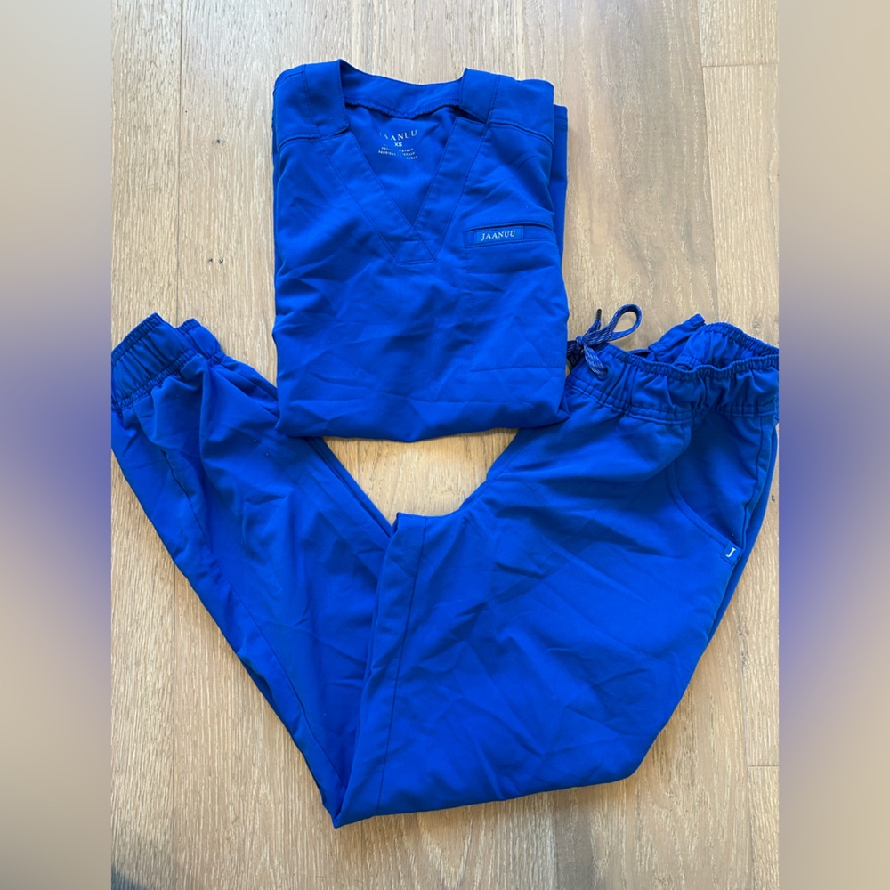 Jaanuu Royal Blue Scrub Set